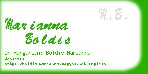 marianna boldis business card